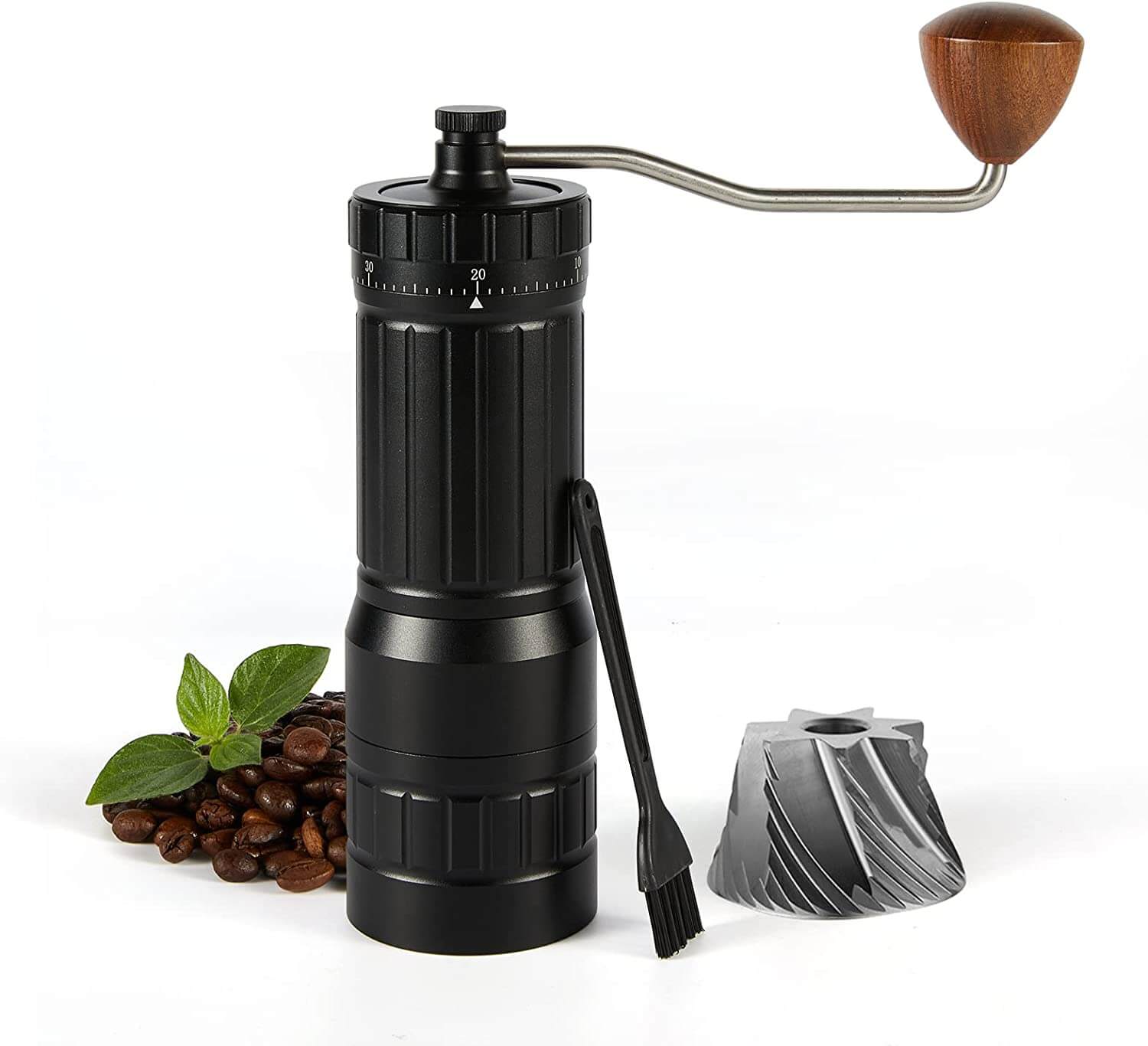 Electric Burr Coffee Grinder,Portable Single Serve Coffee Maker with  Insulated Travel Mug,Small Coffee Bean Grinder with Multi Grind Setting and